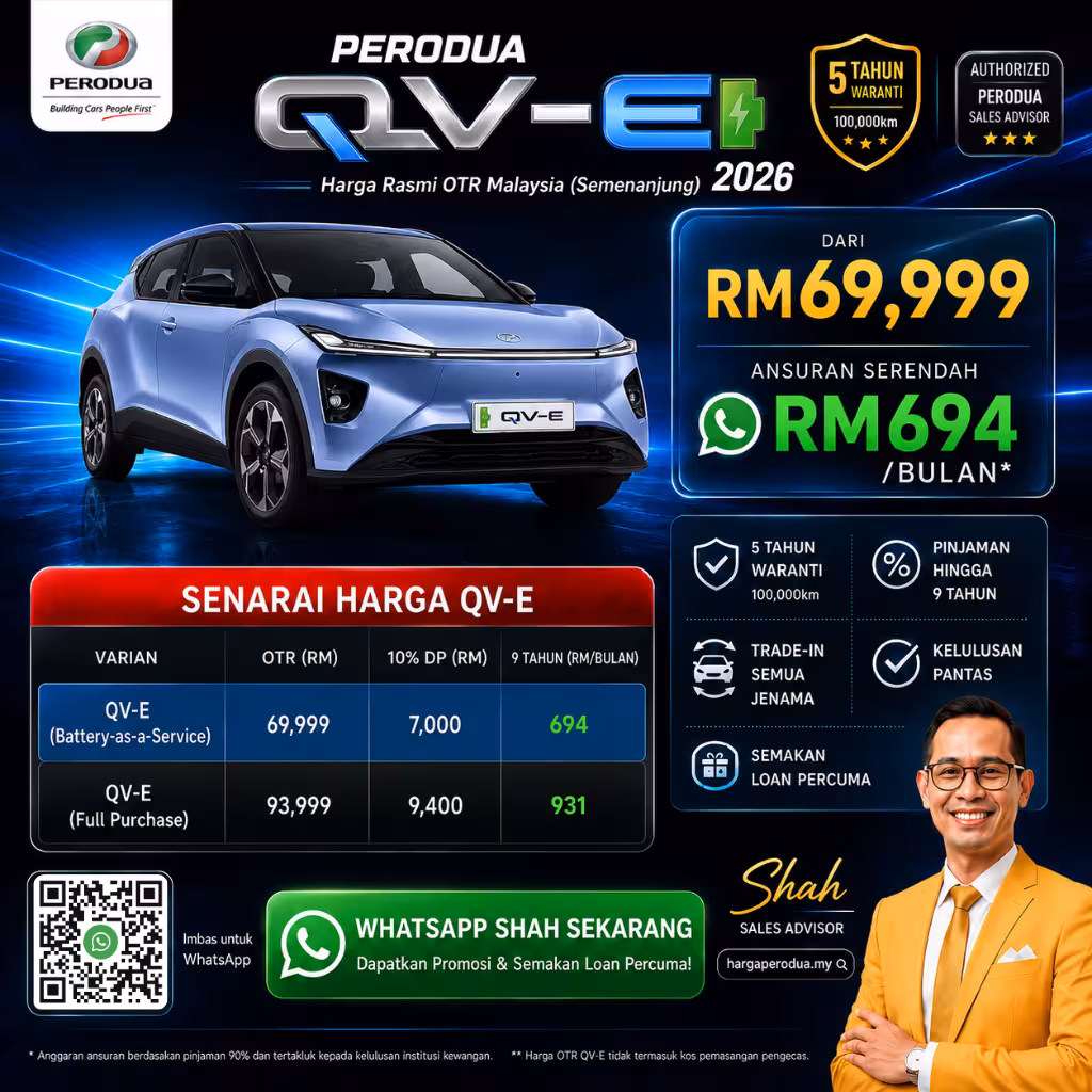 Senarai Harga Perodua QV-E 2026 Malaysia